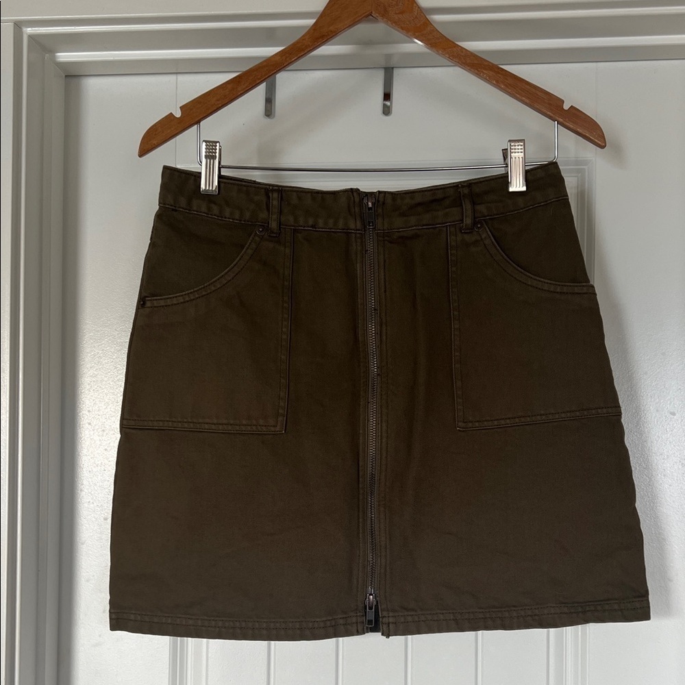 Jack Wills Utility Mini Skirt – Olive Green, Size 8
